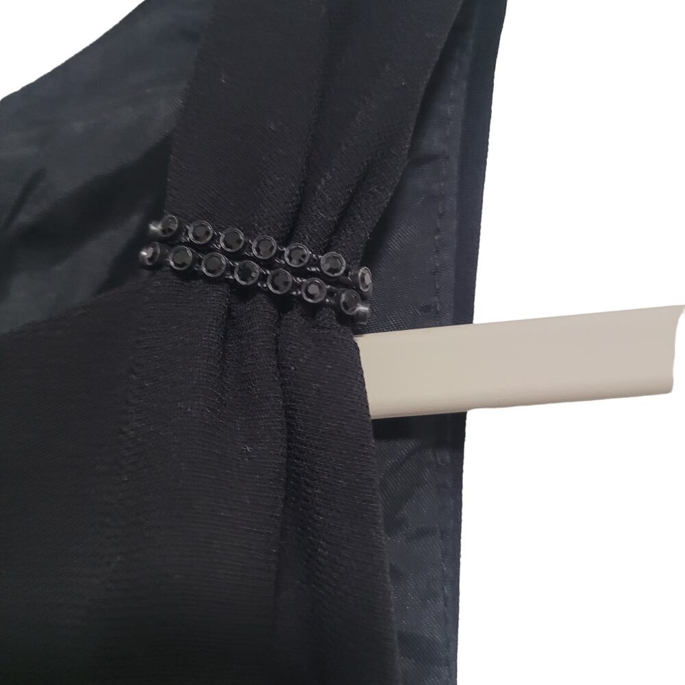 Talbots Petites Black Sleeveless Knee Length Zip Up Back Dress Size 4 - Picture 2 of 9